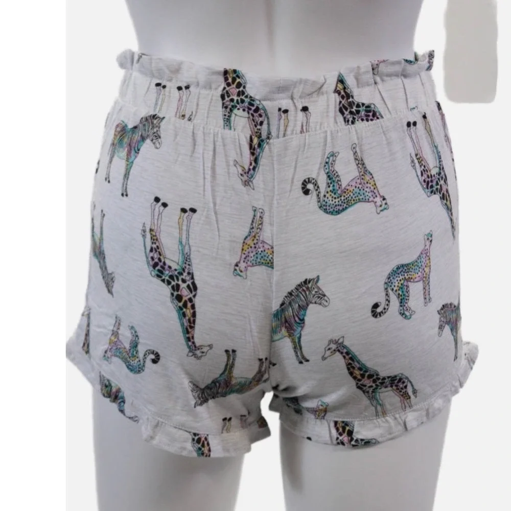 NWT EMERSON ROAD PJ Safari Verano Set‎ Ruffled Long Sleeve Top & Shorts XS